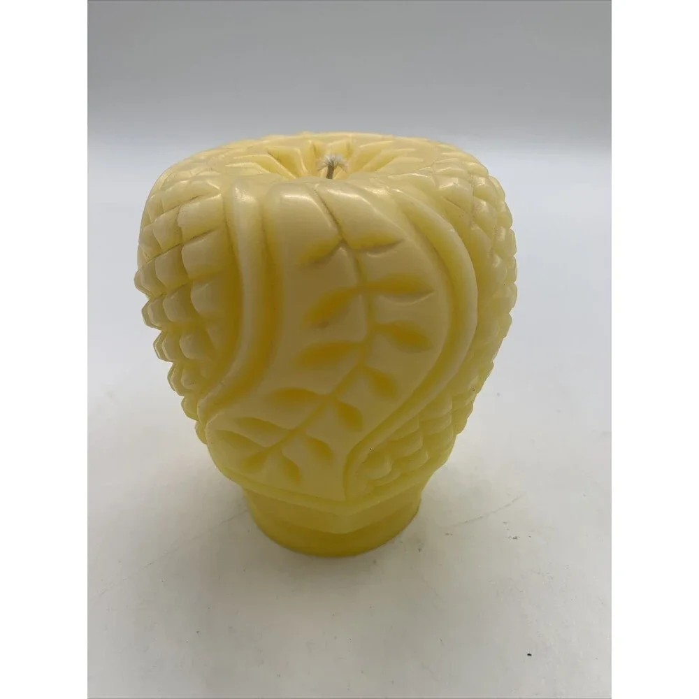 Figural Pineapple Shaped Candle Yellow 19 oz. 5.5